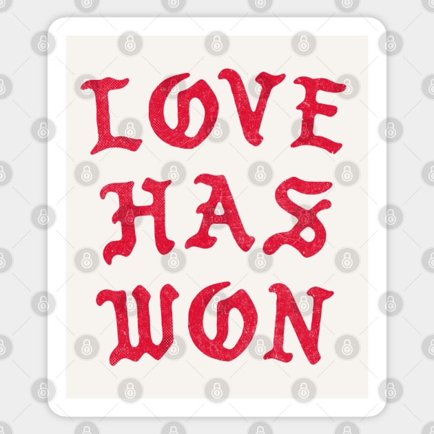 Love Has Won Sticker by DankFutura